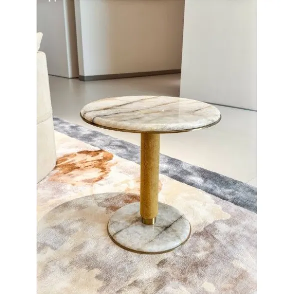 M7705H3-3 Elegant Marble - topped Round Tea Table