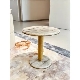 M7705H3-3 Elegant Marble - topped Round Tea Table