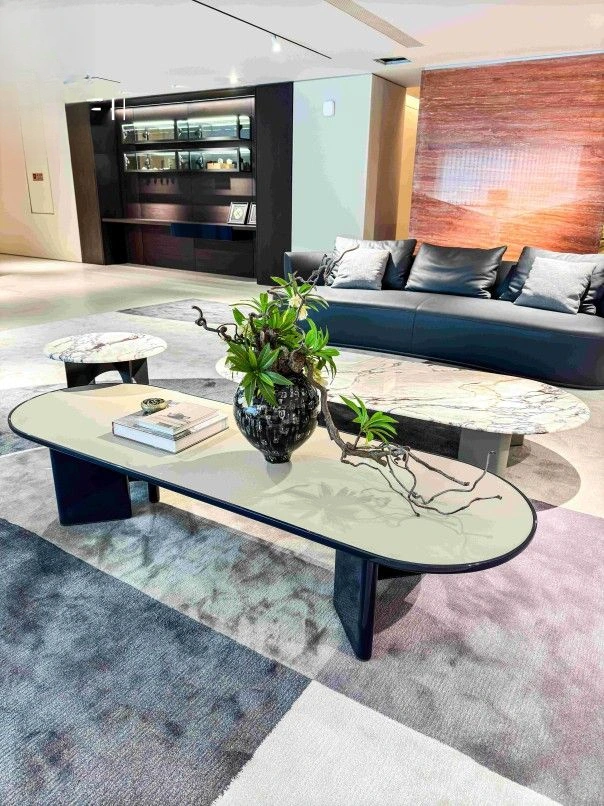 M7707H2B Exquisite - shadow Luxury - elegance Oval Coffee Table