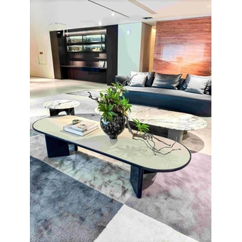 M7707H2B Exquisite - shadow Luxury - elegance Oval Coffee Table