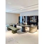 M7707H30 Mahogany - shadow Stone - rhyme Tea Table