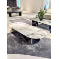 M7707H2 Cloud - pattern Elegant - stone Oval Tea Table