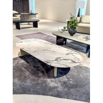 M7707H2 Cloud - pattern Elegant - stone Oval Tea Table