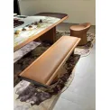 Warm - brown Serene - realm Long Stool M7701H36 Long Tea Stool