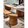 Brown - leather Elegant Stool M7701H35 - 2 Tea Stool