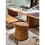 Brown - leather Elegant Stool M7701H35 - 2 Tea Stool