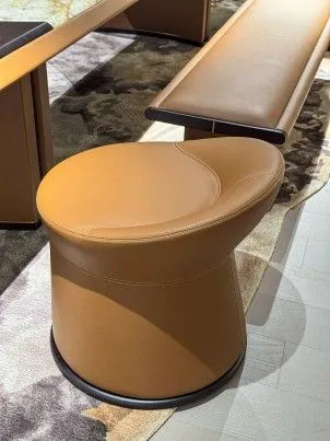 Brown - leather Elegant Stool M7701H35 - 2 Tea Stool