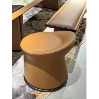 Brown - leather Elegant Stool M7701H35 - 2 Tea Stool